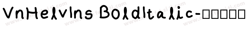 VnHelvIns BoldItalic字体转换
